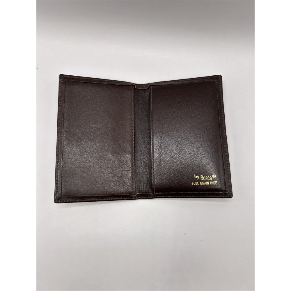 Bosca Full Grain Leather Bifold Wallet – Brown – Minimalist – Used